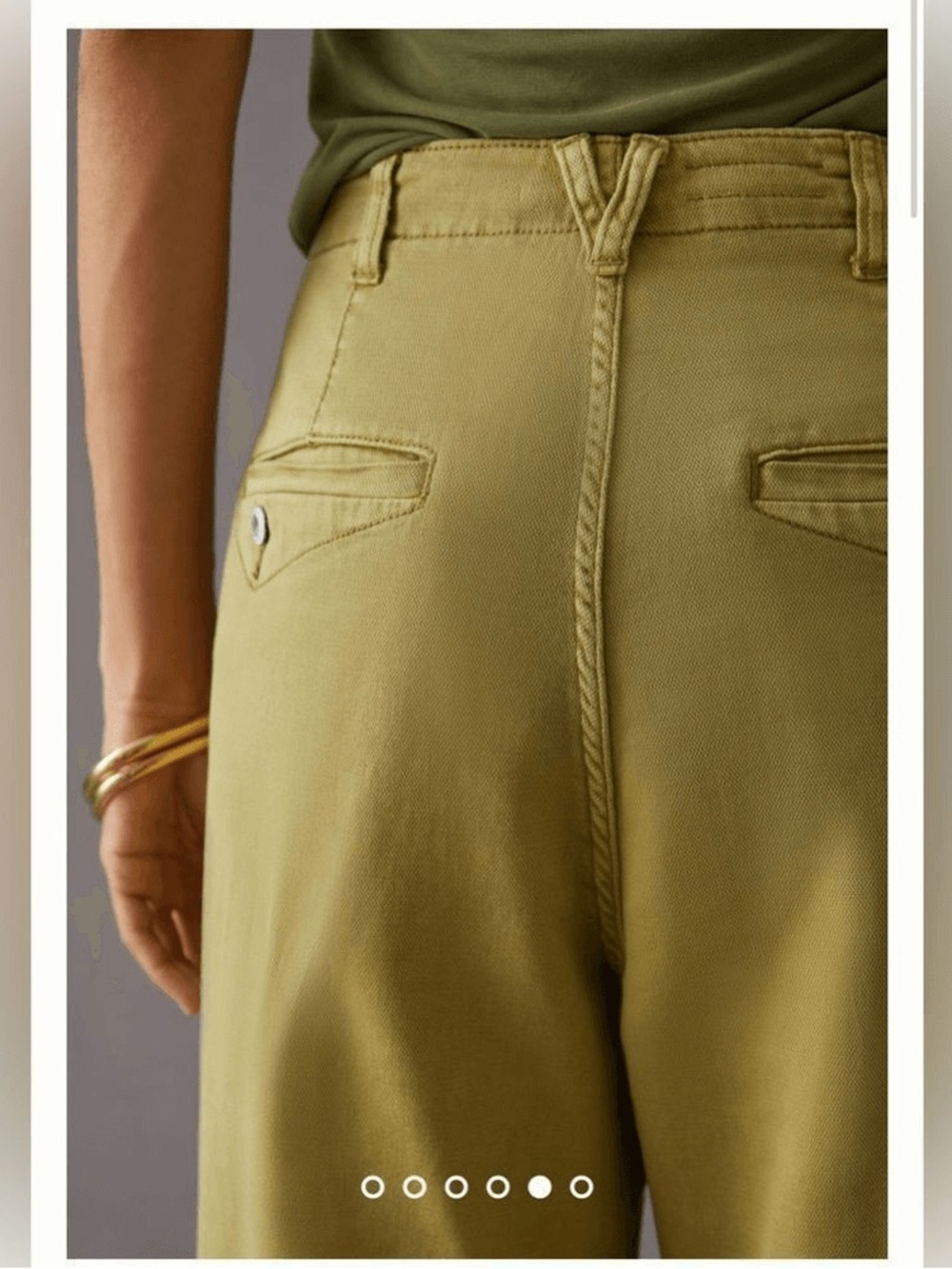NWT - Anthropologie Pilcro Slouchy Chino Pants in Holly - Size 32 - Picture 5 of 10